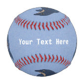 渦巻く目でダークブルーの白いイルカを飛び跳ねる 野球ボール (正面)