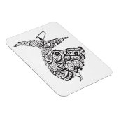 渦巻く真皮の マグネット (右側)