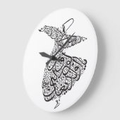 渦巻く真皮の ラージ壁時計 (傾斜)