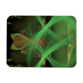 渦巻く緑の抽象芸術 マグネット (横)