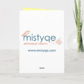 渦巻く花模様のロシュ・ハシャナー写真年賀状 シーズンカード (裏面)