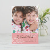 渦巻く花模様のロシュ・ハシャナ・フォトカード シーズンカード (スタンド正面)