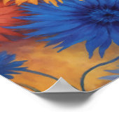 渦巻く花 ポスター (角)