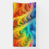 渦巻く虹のバナー 横断幕 (縦)