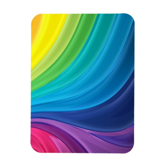 渦巻く虹絵を描 マグネット (縦)