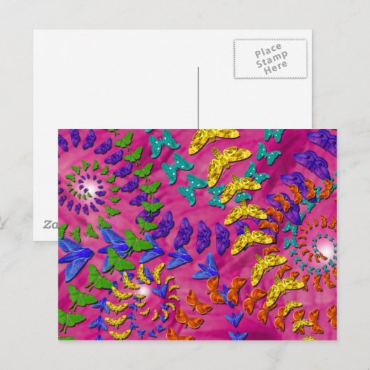 渦巻く蛾 ポストカード (正面/裏面)