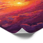 渦巻く雲と遠い太陽 ポスター (角)