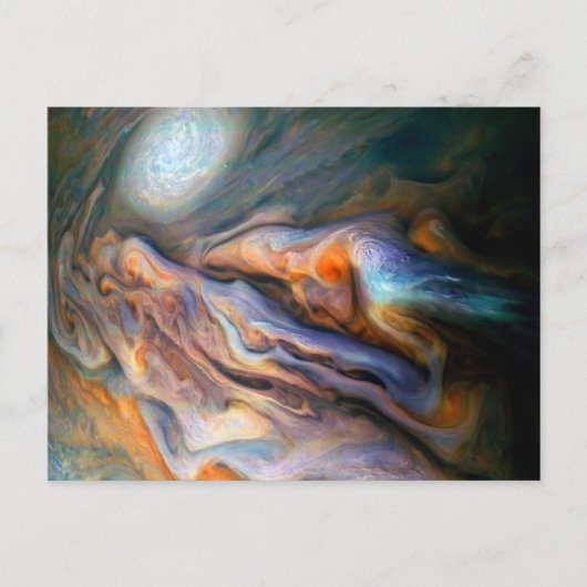 渦巻く雲ジュピター北温帯 ポストカード (正面)