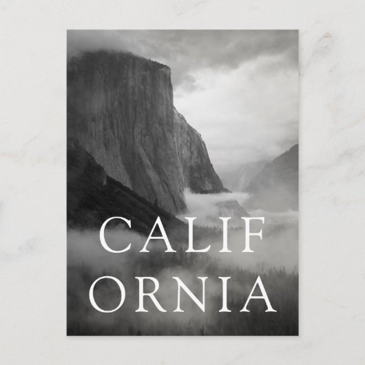 渦巻く霧を持つエル·キャピタン ポストカード (正面)