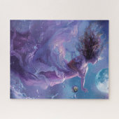 渦巻く青い天使の平和 ジグソーパズル (横)