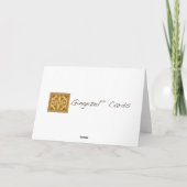 渦巻く青の抽象的なバースデー・カード カード (裏面)