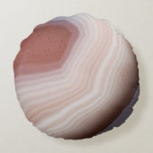 渦巻のボツワナのクールな瑪瑙の素晴らしい石 ラウンドクッション (裏面)