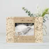 渦巻のヴィンテージのベビーの誕生の発表 案内状 (スタンド正面)