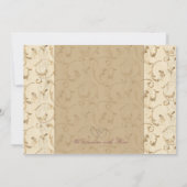 渦巻のヴィンテージのベビーの誕生の発表 案内状 (裏面)