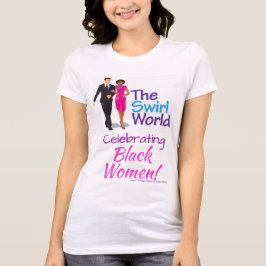 渦巻の世界のロゴのクラシックのティー Tシャツ