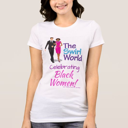 渦巻の世界のロゴのクラシックのティー Tシャツ (正面)