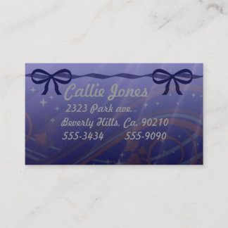 渦巻の星および青の弓 名刺