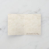 渦巻の木の根の旧式なタンのカスタムはノート感謝していしています サンキューカード (内部)