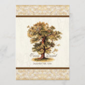 渦巻の木の根は羊皮紙の結婚式をAntiqued メニュー (裏面)