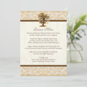 渦巻の木の根は羊皮紙の結婚式をAntiqued メニュー (スタンド正面)