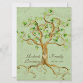 渦巻の木の根Antiqued家族会の招待 招待状 (裏面)