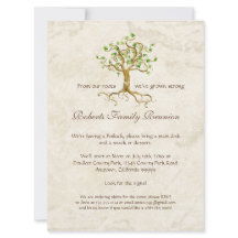 渦巻の木の根Antiqued家族会の招待