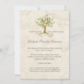 渦巻の木の根Antiqued家族会の招待 招待状 (正面)