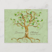 渦巻の木の根Antiqued賢明な披露宴の招待 エンクロージャーカード (裏面)
