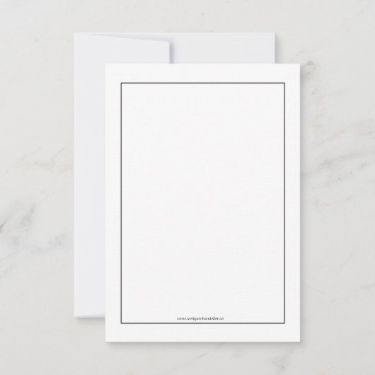 渦巻の白くおよび黒いリハーサルの夕食の招待状 招待状 (裏面)