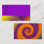 渦巻の紫色のオレンジ 名刺 (正面/裏面)