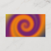 渦巻の紫色のオレンジ 名刺 (裏面)