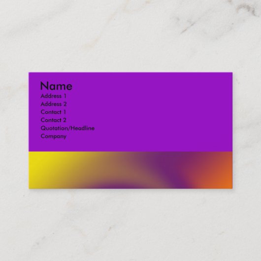 渦巻の紫色のオレンジ 名刺 (正面)