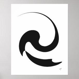 渦巻の落書き ポスター