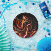 渦巻アートき ペーパープレート (パーティー)