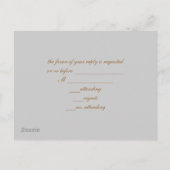 渦巻エレガントきシャンデリアのヴィンテージ結婚式rsvp インビテーションポストカード (裏面)