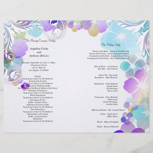 渦巻エレガントき数々の状の青と色のパンジー (裏面)