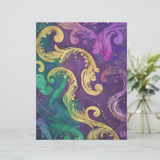 渦巻エレガントき旋回と繁栄スクラップブック紙 (スタンド正面)