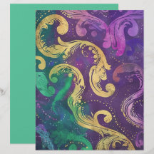 渦巻エレガントき旋回と繁栄スクラップブック紙