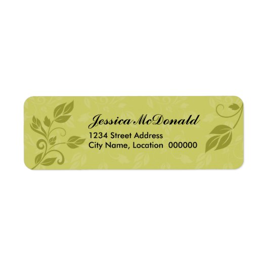 渦巻エレガントき葉と ラベル (正面)