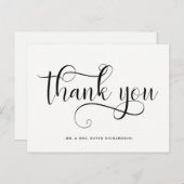 渦巻エレガントき | 白黒結婚感謝 ポストカード (正面/裏面)