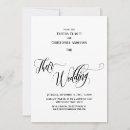 渦巻エレガントく書結婚のシンプル 招待状