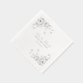 渦巻エレガント結婚き 箔ナプキン (右)