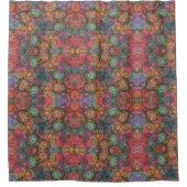 渦巻カラフルきのテクスチャ背景パターン シャワーカーテン (正面)