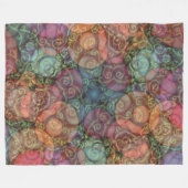 渦巻カラフルきのテクスチャ背景パターン フリースブランケット (正面(横))