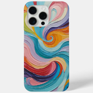 渦巻カラフルきアートパターン iPhone 15 PRO MAXケース
