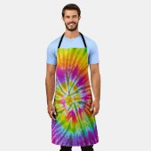 渦巻カラフルきタイダイ抽象芸術。 エプロン (着用した状態)