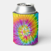 渦巻カラフルきタイダイ抽象芸術。 缶クーラー (缶裏面)