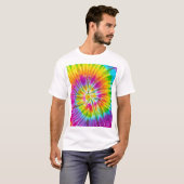 渦巻カラフルきタイダイ抽象芸術。 Tシャツ (正面フル)