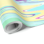 渦巻カラフルき液体絵画の美的デザイン ラッピングペーパー (ロールコーナー)