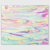 渦巻カラフルき液体絵画の美的デザイン ラッピングペーパー (フラット)